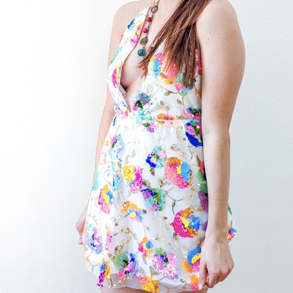 NWT Sexy Sequin Glitter Party Mini Dress S: Small & Medium - Picture 7 of 15